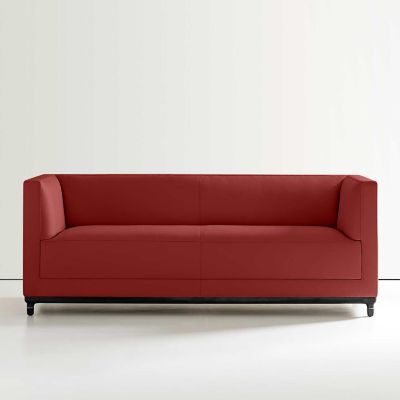 Bernhardt Design Mills Loveseat - Color: Red - 6485_866_Walnut3470_060