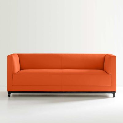 Bernhardt Design Mills Loveseat - Color: Orange - 6485_866_Walnut3470_077