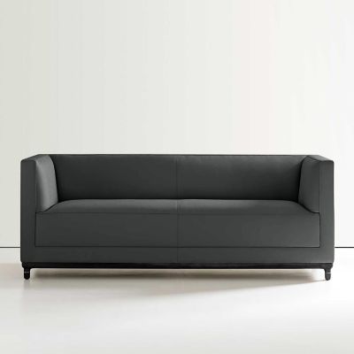 Bernhardt Design Mills Loveseat - Color: Grey - 6485_866_Walnut3113_211