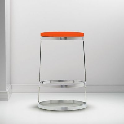 Bernhardt Design Aro Counter Stool, Upholstered - Color: Orange - 1523_3470