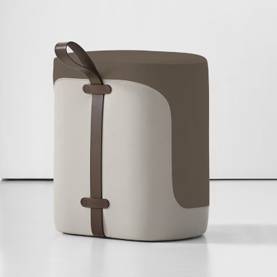 Bernhardt Design Tour Upholstered Stool - Color: Brown - 5880BR_3470_022