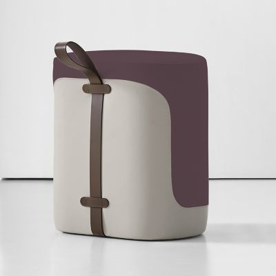 Bernhardt Design Tour Upholstered Stool - Color: Purple - 5880BR_3470_086