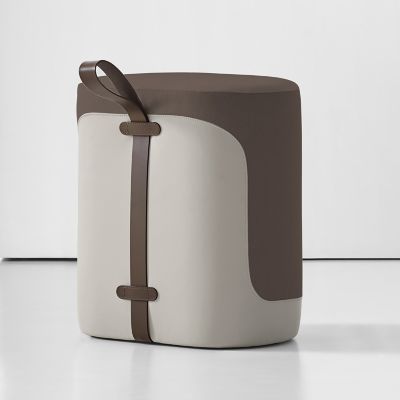 Bernhardt Design Tour Upholstered Stool - Color: Brown - 5880BR_3470_200