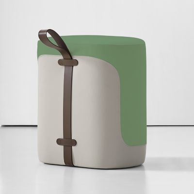 Bernhardt Design Tour Upholstered Stool - Color: Green - 5880BR_3470_300