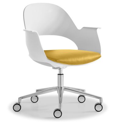 Bernhardt Design Lava Swivel Armchair - Color: Yellow - 594_3470_055