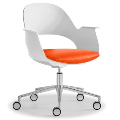 Bernhardt Design Lava Swivel Armchair - Color: Orange - 594_3470_077