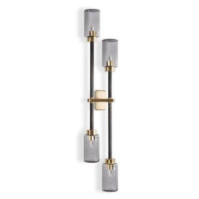 Bert Frank Farol Double Vertical Wall Sconce - Color: White - Size: 4 light