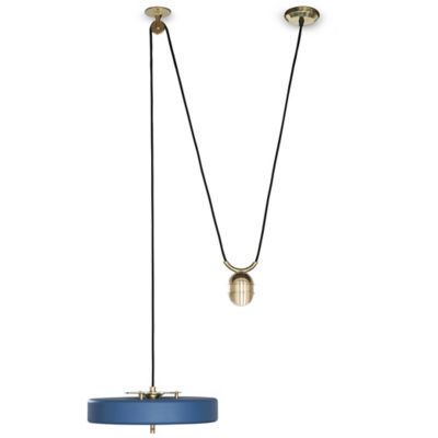 Bert Frank Revolve Rise and Fall Pendant Light - Color: Blue - Size: 3 ligh