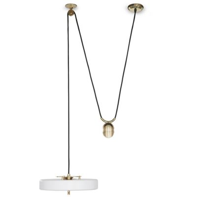 Bert Frank Revolve Rise and Fall Pendant Light - Color: White - Size: 3 lig