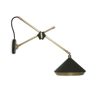 BF2060189 Bert Frank Shear Wall Sconce - Color: Black - Size sku BF2060189