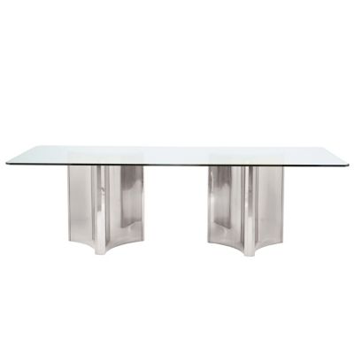 Bernhardt Abbott Rectangular Dining Table in Silver