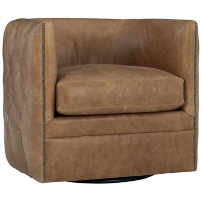 Bernhardt Palazzo Swivel Chair in Brown
