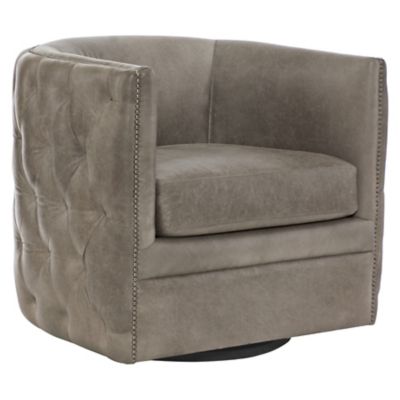 Bernhardt Palazzo Swivel Chair in Grey