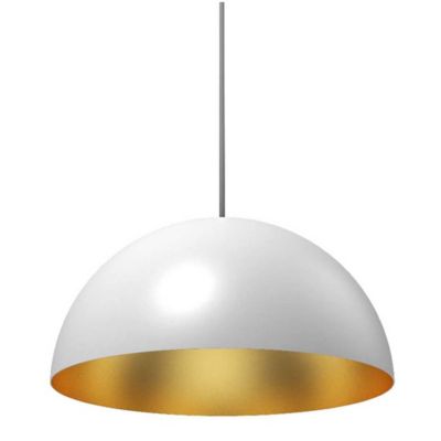 Blackjack Lighting Domos Pendant Light in White, Size: 16"