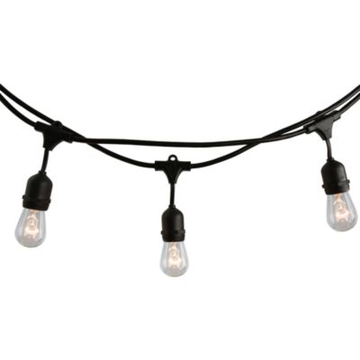 Bulbrite Vintage LED String Light - Color: Black - Size: 15 light - 812483