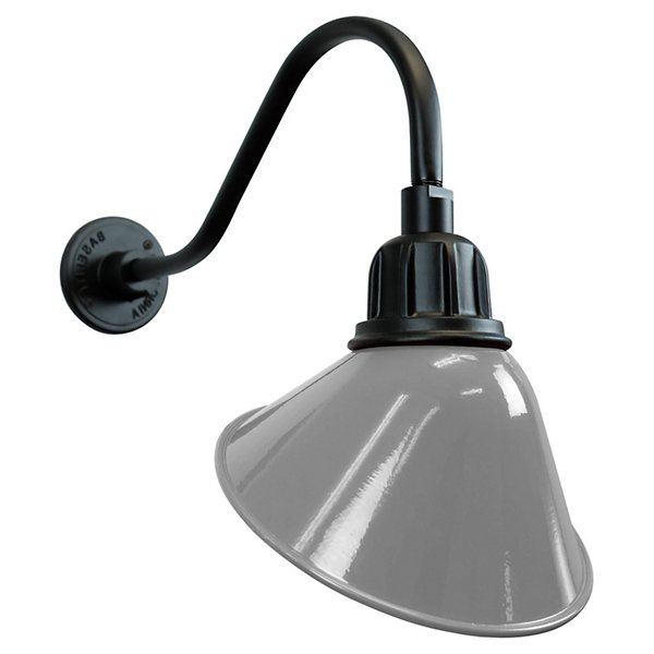 Baselite Corporation Angle Shade Indoor/Outoor Wall Sconce - Color: Silver 
