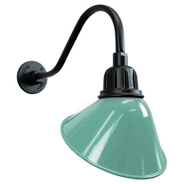 Baselite Corporation Angle Shade Indoor/Outoor Wall Sconce - Color: Turquoi