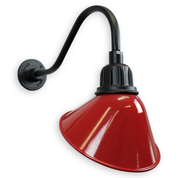 Baselite Corporation Angle Shade Indoor/Outoor Wall Sconce - Color: Red - S