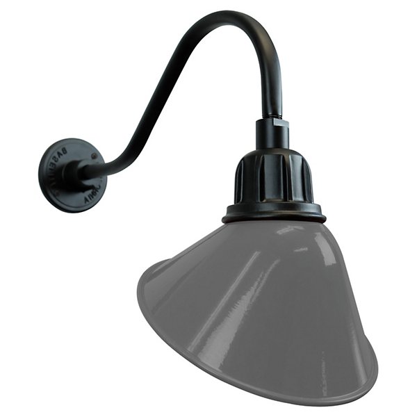 Baselite Corporation Angle Shade Indoor/Outoor Wall Sconce - Color: Silver 
