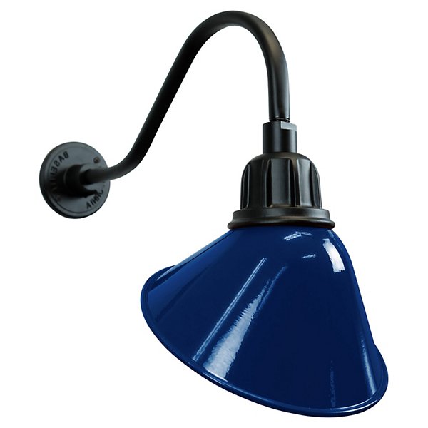 Baselite Corporation Angle Shade Indoor/Outoor Wall Sconce - Color: Blue - 