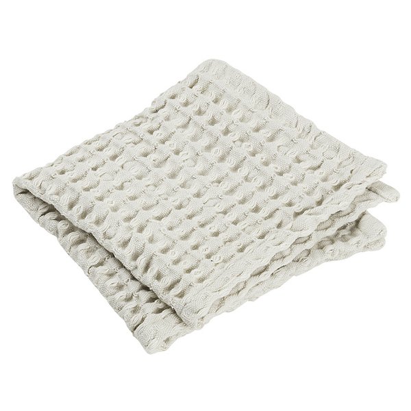 Blomus Caro Waffle Washcloth - Color: Cream - Size: 12 In. x 12 In. - 69006