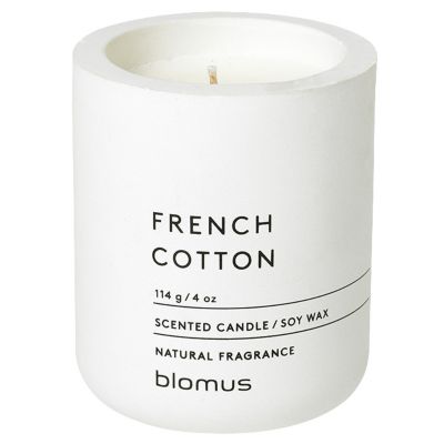 BLO1730652 Blomus FRAGA French Cotton Candle - Color: White - sku BLO1730652