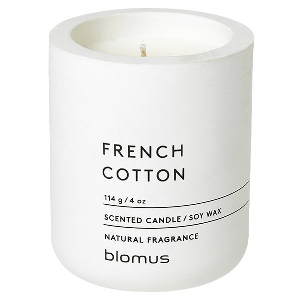 Blomus FRAGA French Cotton Candle - Color: White - Size: 4 Oz. - 65649
