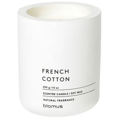 BLO1730653 Blomus FRAGA French Cotton Candle - Color: White - sku BLO1730653