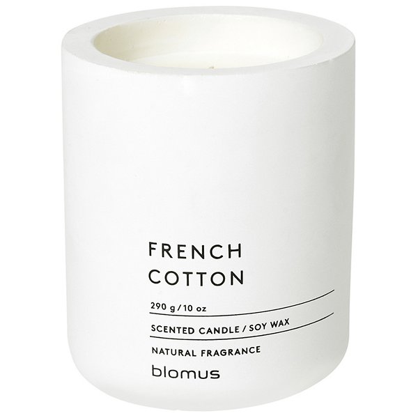 Blomus FRAGA French Cotton Candle - Color: White - Size: 10 Oz. - 65654