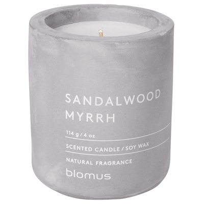 BLO1732722 Blomus FRAGA Sandalwood Myrrh Candle - Color: Grey sku BLO1732722