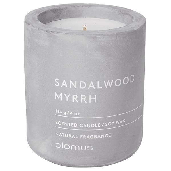 Blomus FRAGA Sandalwood Myrrh Candle - Color: Grey - Size: 4 Oz. - 65652
