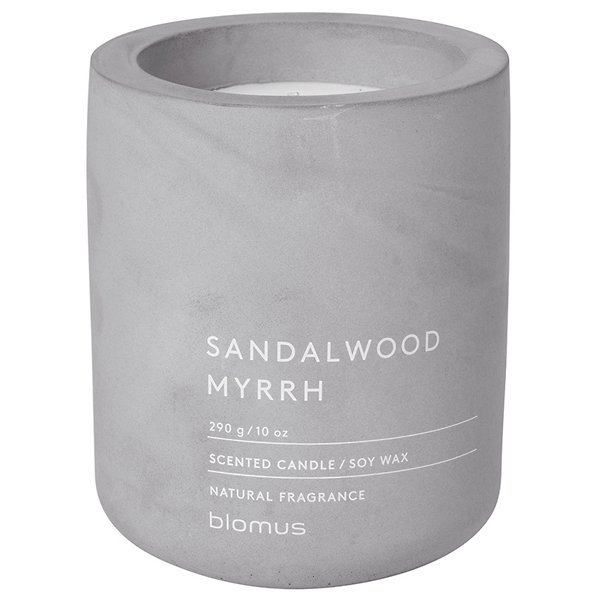 Blomus FRAGA Sandalwood Myrrh Candle - Color: Grey - Size: 10 Oz. - 65657