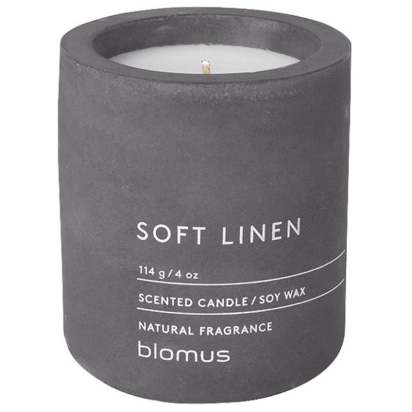 Blomus FRAGA Soft Linen Candle - Color: Black - Size: 4 Oz. - 65653