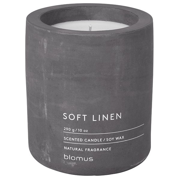 Blomus FRAGA Soft Linen Candle - Color: Black - Size: 10 Oz. - 65658