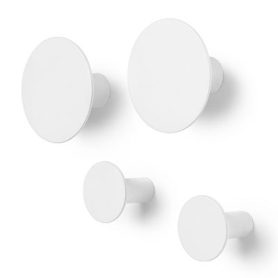 BLO2319600 Blomus Ponto Wall Hooks - Set of 4 - Color: White  sku BLO2319600