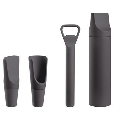 Blomus ILO Set of 4 Wine Accessories - Color: Black - 64262