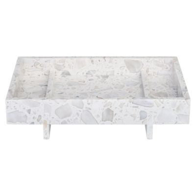 Blomus ABENTO Marble Tray - Color: White - 66662