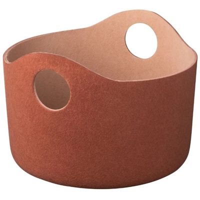 BLO2434666 Blomus TIGGY Felt Basket - Color: Brown - Size: Sm sku BLO2434666