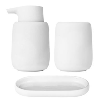 Blomus SONO Bathroom Accessory Set - Color: White - 36100