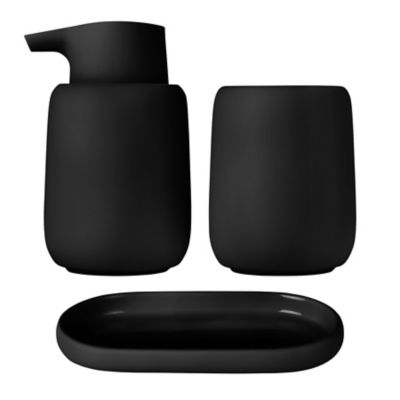 Blomus SONO Bathroom Accessory Set - Color: Black - 36101