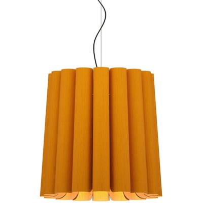 Bruck Lighting Renata Long Drum Pendant Light - Color: Yellow - Size: 1 lig