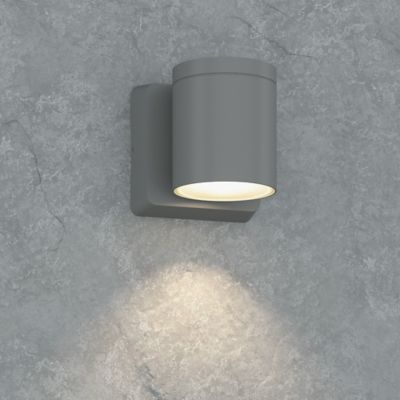 Bruck Lighting Outdoor Cylinder LED Wall Sconce - Color: Silver - Size: 4 