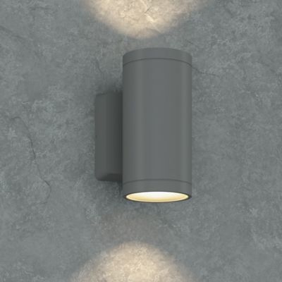 Bruck Lighting Outdoor Cylinder LED Wall Sconce - Color: Silver - Size: 4 