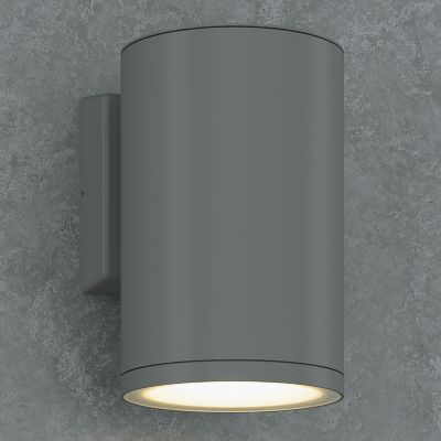 Bruck Lighting Outdoor Cylinder LED Wall Sconce - Color: Silver - Size: 6 