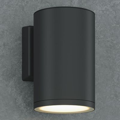 Bruck Lighting Outdoor Cylinder LED Wall Sconce - Color: Black - Size: 6 