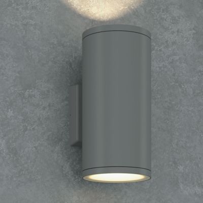 Bruck Lighting Outdoor Cylinder LED Wall Sconce - Color: Silver - Size: 6 