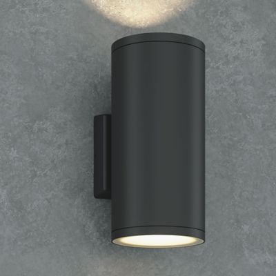 Bruck Lighting Outdoor Cylinder LED Wall Sconce - Color: Black - Size: 6 