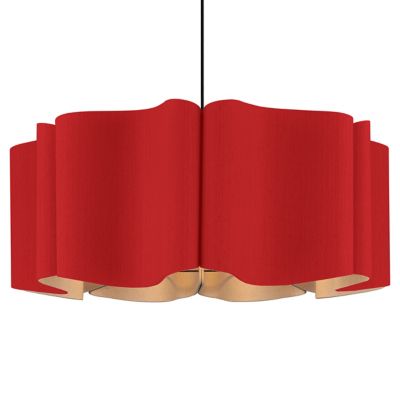 Bruck Lighting Paulina Acoustic Pendant Light - Color: Red - Size: 1 light 