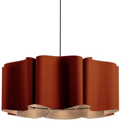 Bruck Lighting Paulina Acoustic Pendant Light - Color: Orange - Size: 1 lig