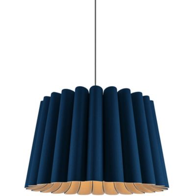 Bruck Lighting Renata Acoustic Pendant Light - Color: Blue - Size: Long - W